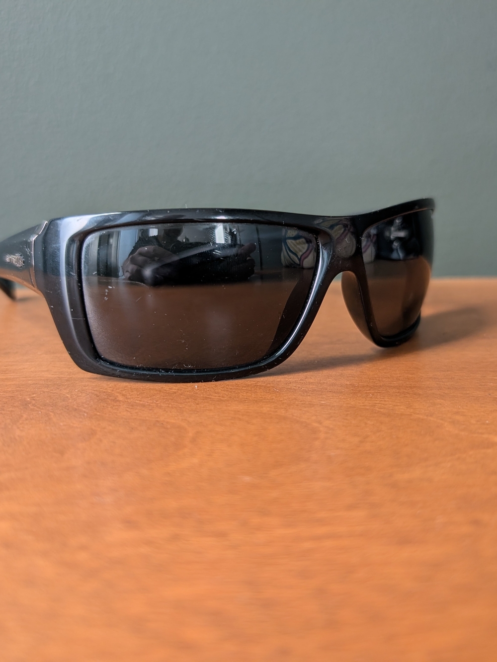 Arnette Black Sport Wrap Sunglasses
